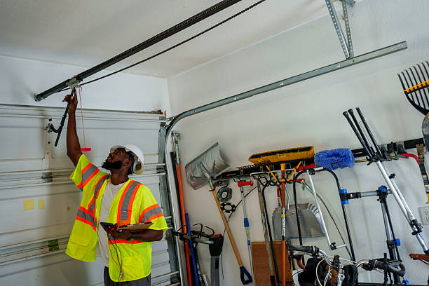 Professional Garage Door Roller Replacement technician working in Schenectady, NY